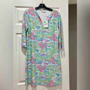 Smith & Quinn Greenville South Carolina Luca Pink Bee Dress NWT Preppy Small S